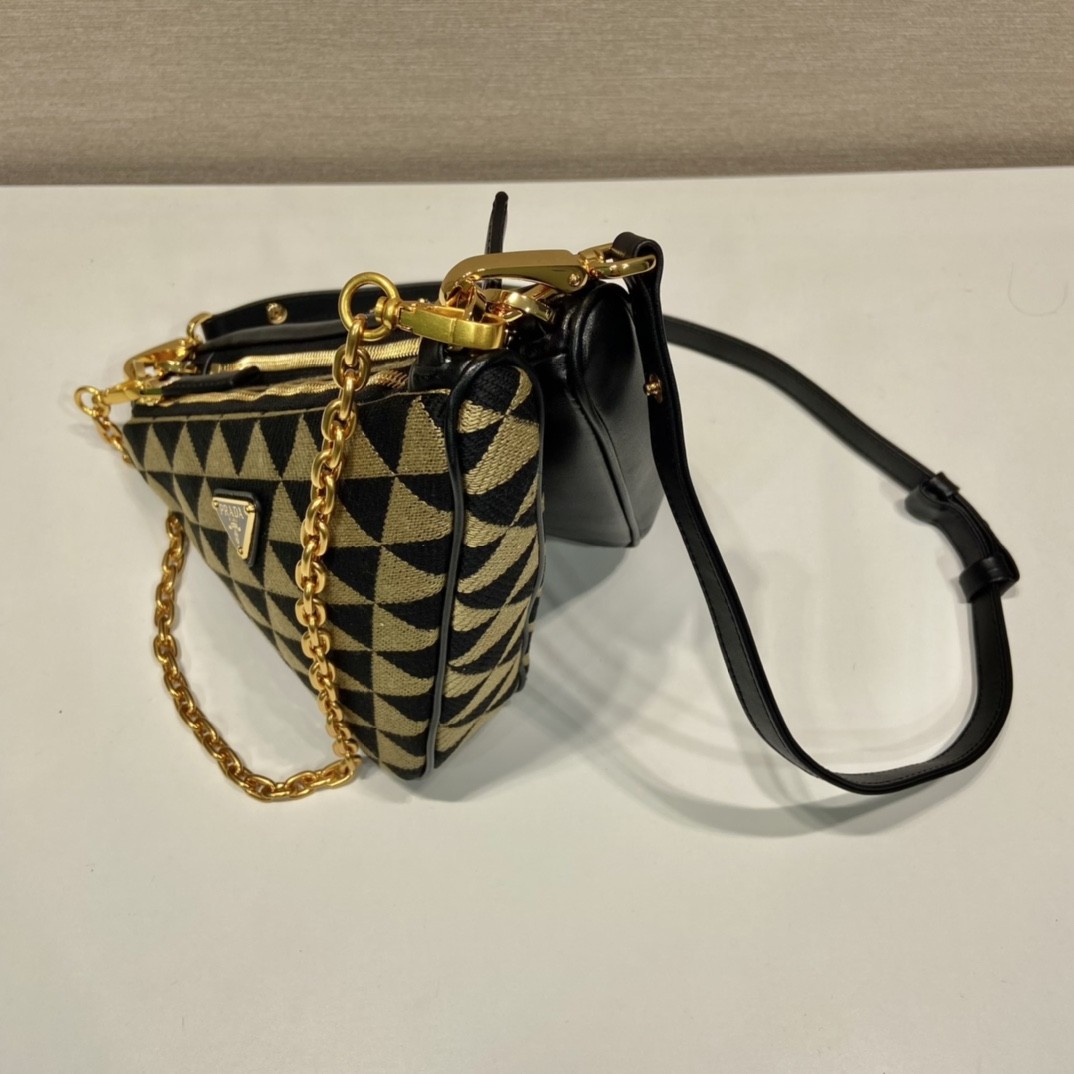 Сумка PRADA embroidered fabric mini