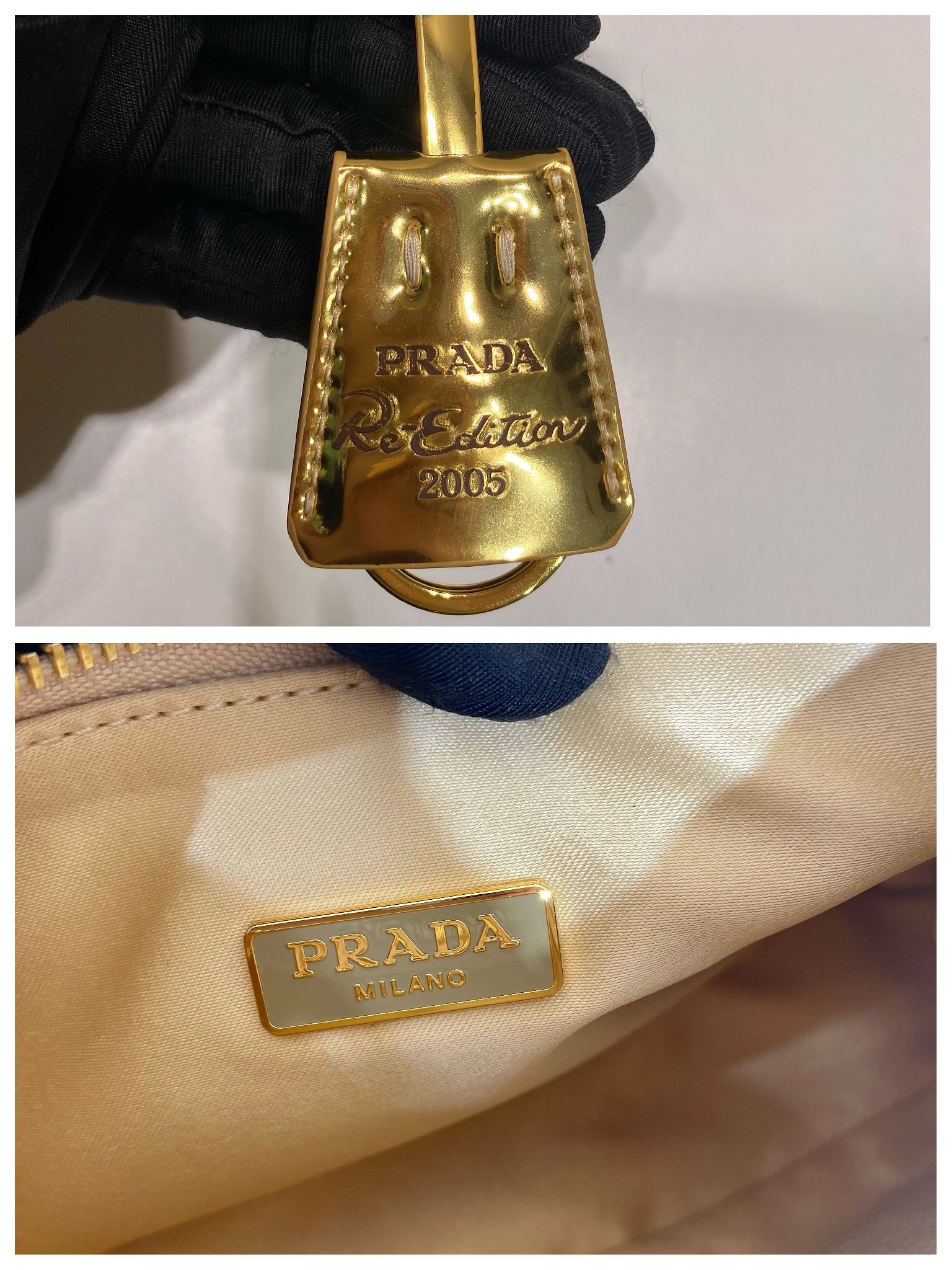 Сумка PRADA Re-Edition 2005 с кристаллами