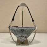 Сумка PRADA Triangle с кристаллами