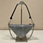 Сумка PRADA Triangle с кристаллами