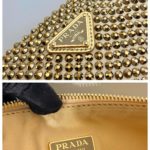 Сумка PRADA Triangle с кристаллами