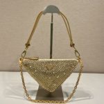 Сумка PRADA Triangle с кристаллами
