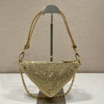 Сумка PRADA Triangle с кристаллами