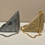 Сумка PRADA Triangle с кристаллами